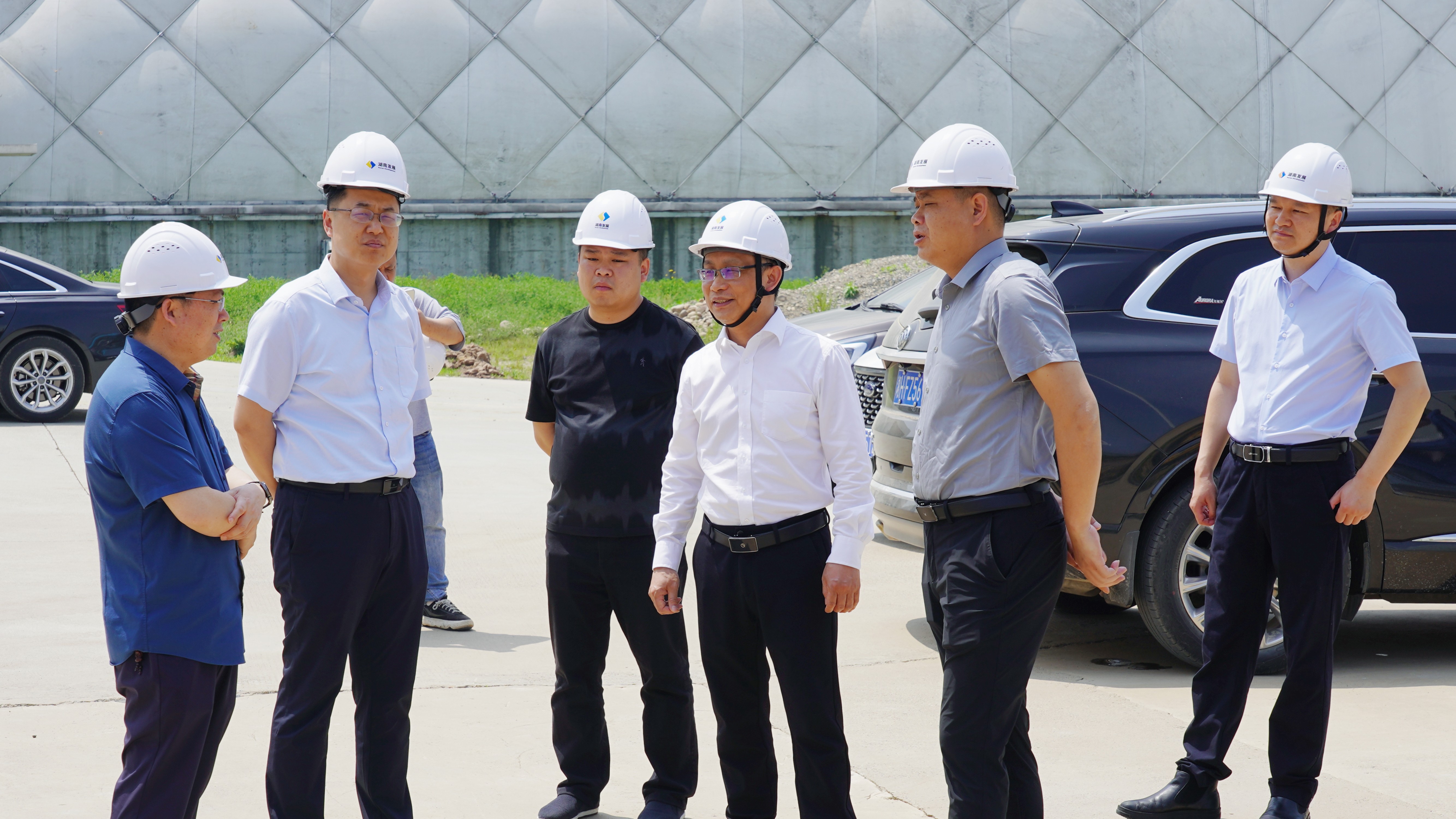 益阳市发改委一行调研米兰（中国）机制砂项目